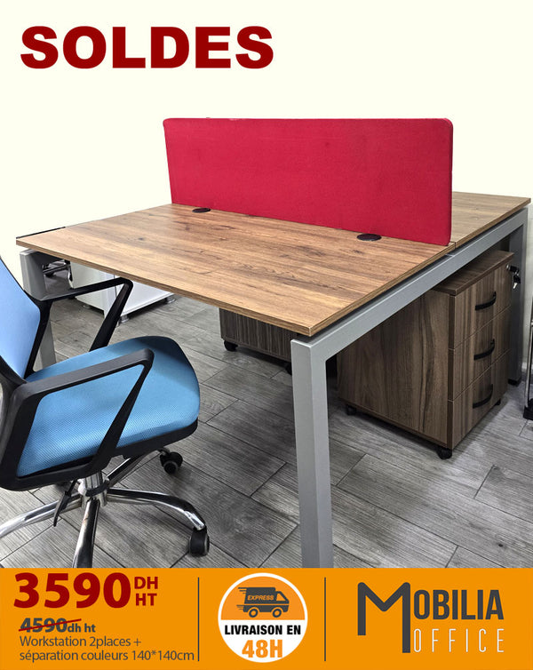 Workstation 2places + séparation