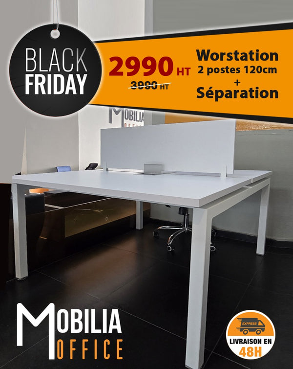 Bureau Bench 2 postes