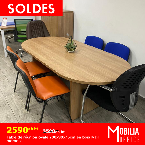 TABLE OVALE EN BOIS 200*90CM CHENE